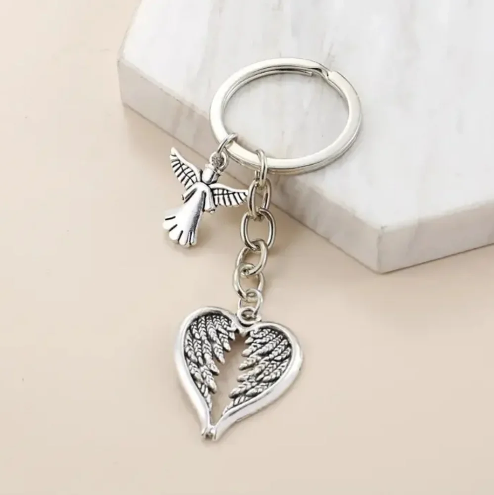 Angel Wings Key Chain keychain silver